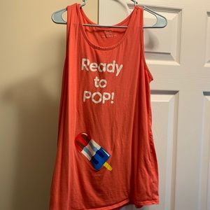 MATERNITY* Coral “Ready to Pop,” tank-top!